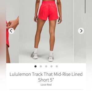 lululemon track that mid rise short 5”